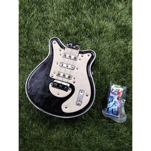 Guitar Handbag Crossbody Purse - White Black